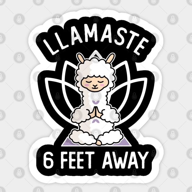 Llamaste 6 Feet Away Sticker by DetourShirts